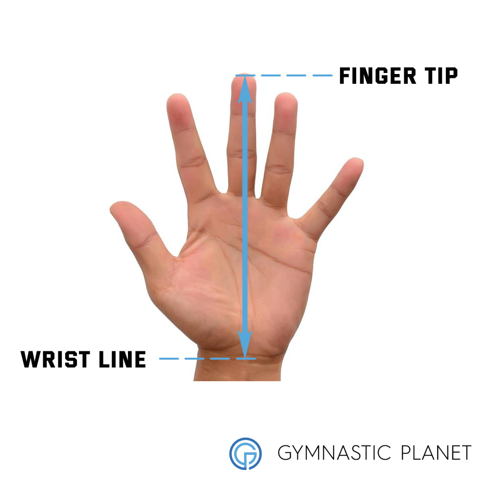 Gymnastic Planet handguard sizing chart