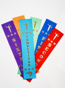 Gymnastic award ribbon